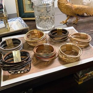 Elegant Multi-Color Bracelet Set (7)